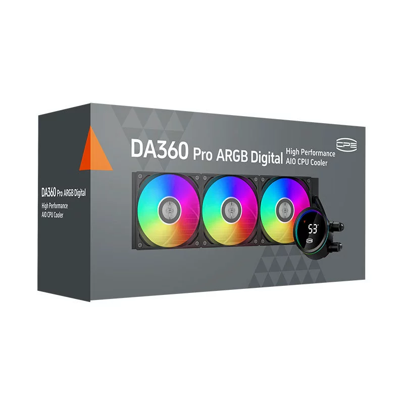 Overclocking three DA360 Pro ARGB индикатор отображения числа интегрированный 360CPU водяное охлаждение радиатор PWM контроль температуры вентилятор