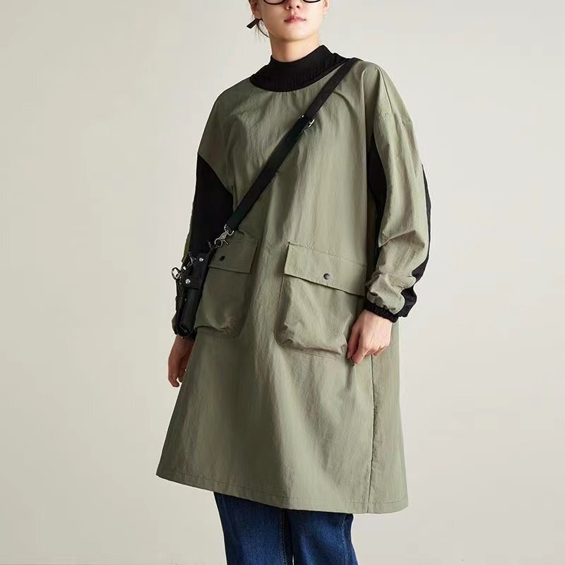 Workwear Long-Sleeve Apron, Water-Resistant, Double Pockets, Suitable for Milk Tea, Coffee, Pet Grooming, Hairdresser, Catering, Customizable Work Uniform Workwear Long-Sleeve Apron, Water-Resistant, Double Pockets, Suitable for Milk Tea, Coffee, Pet Grooming, Hairdresser, Catering, Customizable Work Uniform