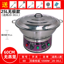 大电锅商用锅大型食堂煮面不锈钢电锅炒锅一体式大容量蒸电炒锅