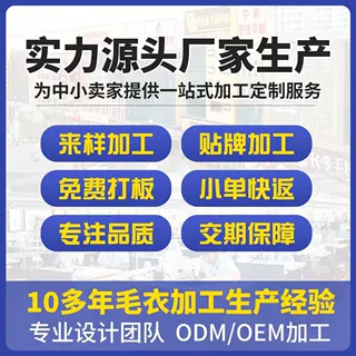大朗毛衣加工厂定制 春秋欧美长袖高领套头针织衫女来 图来样打版