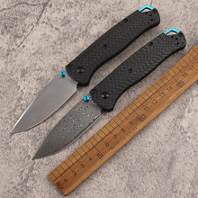 折叠式碳纤柄户外露营防身EDC刀D2钢大马士革刀可折叠高硬度耐磨