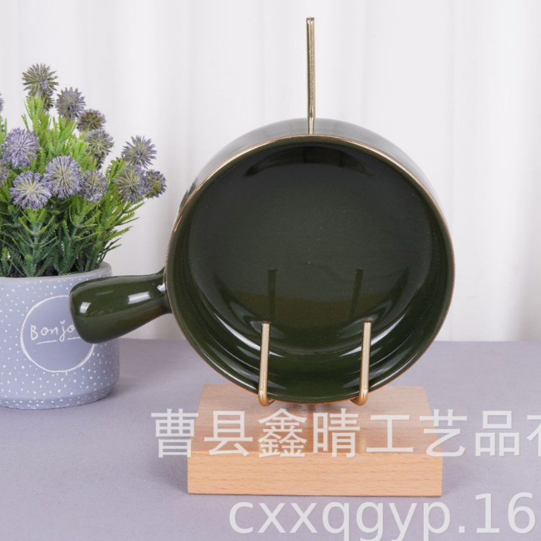 Estante de almacenamiento de vajilla combinado de hierro y madera simple creativo Estante de exhibición de pasteles de té de madera para el hogar Estante de exhibición de artesanías de madera