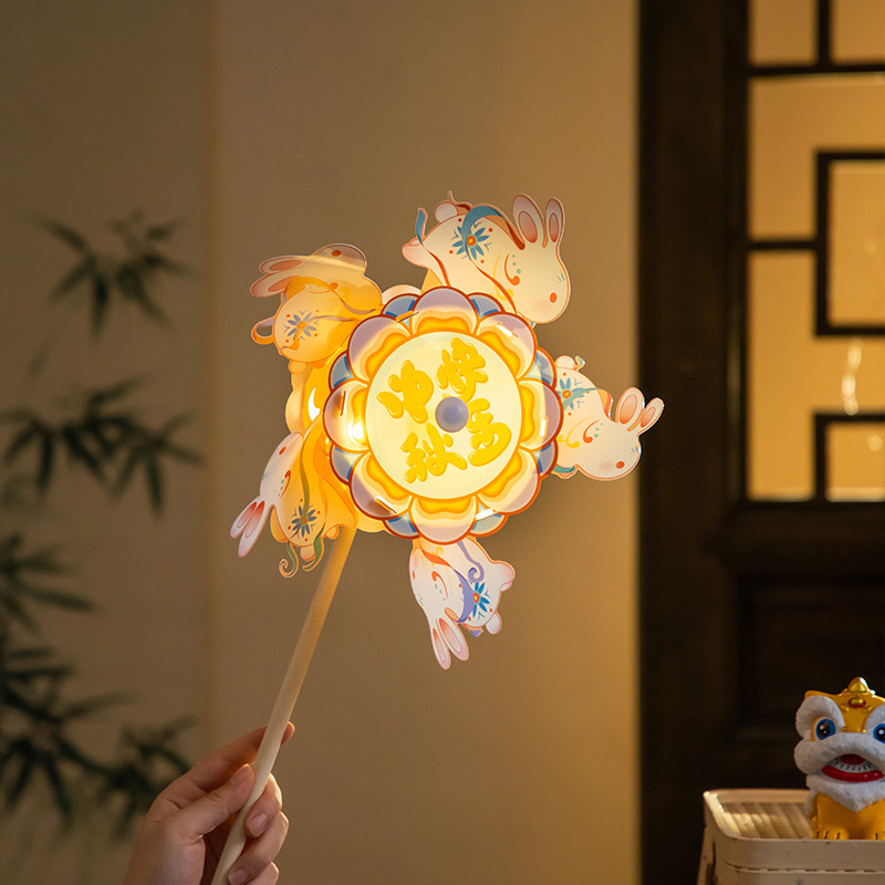 创意风车灯笼儿童花灯手工diy玉兔嫦娥宫灯节日氛围拍照夜市摆摊|undefined
