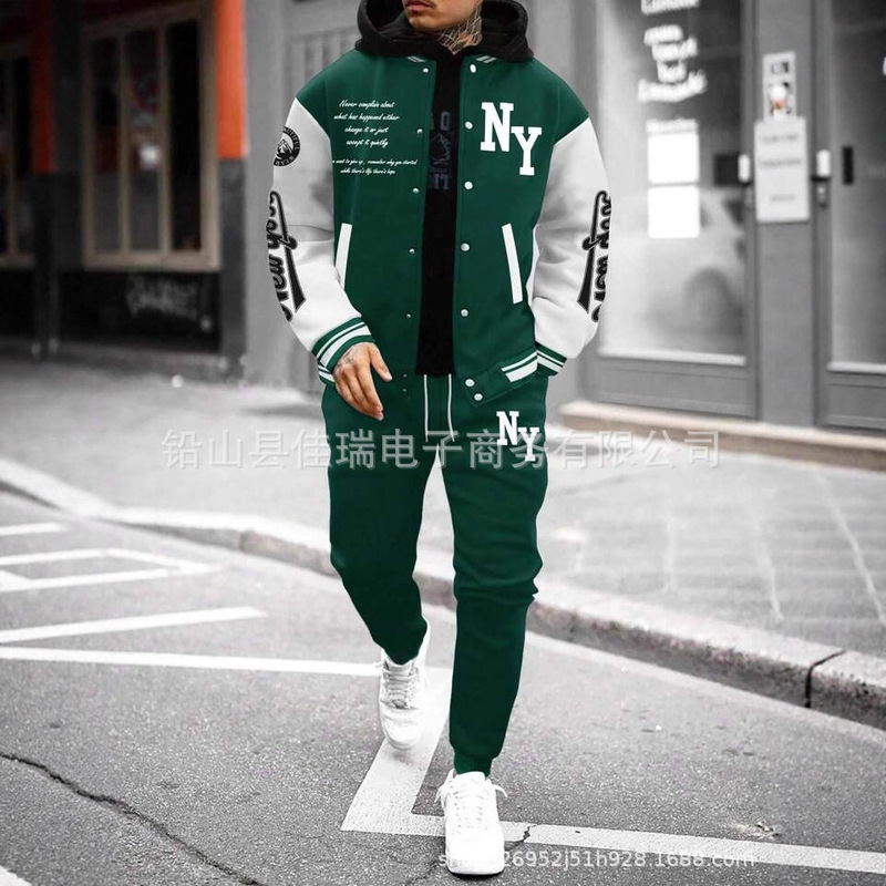 TEMU速卖通亚马逊MLB棒球服夹克3D印花外套开衫长裤套装源头批发|undefined