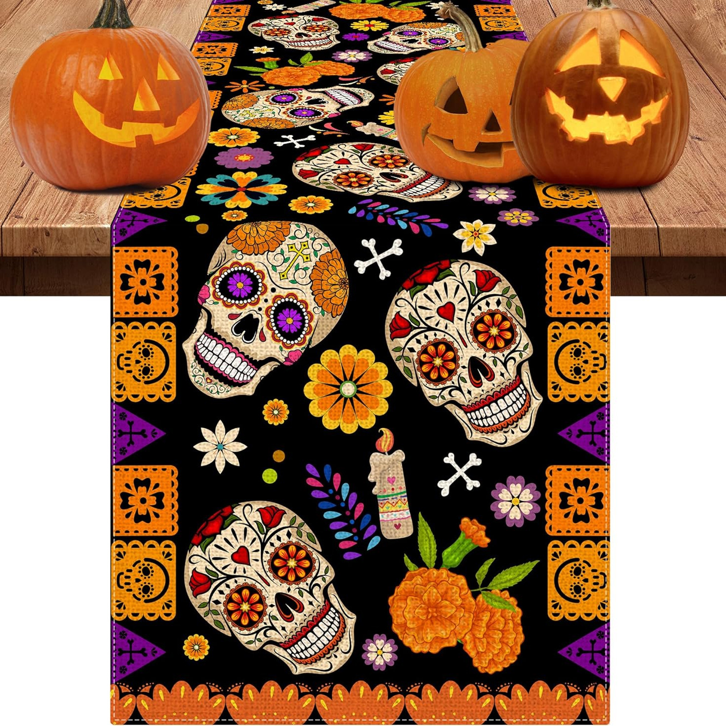 110g Weight Tablecloths Home Textiles & Decor Type tablecloth Event & Party Supplies 1 Piece, 1 Set Quantity Casual, Party Occasion Linen Material Halloween, Day of the Dead Festival Skull Pattern Funny Style Halloween Day Of The Dead Funny Skull Linen Casual Party Tablecloth Party Supplies Tableware 1 Piece 1 Set 16