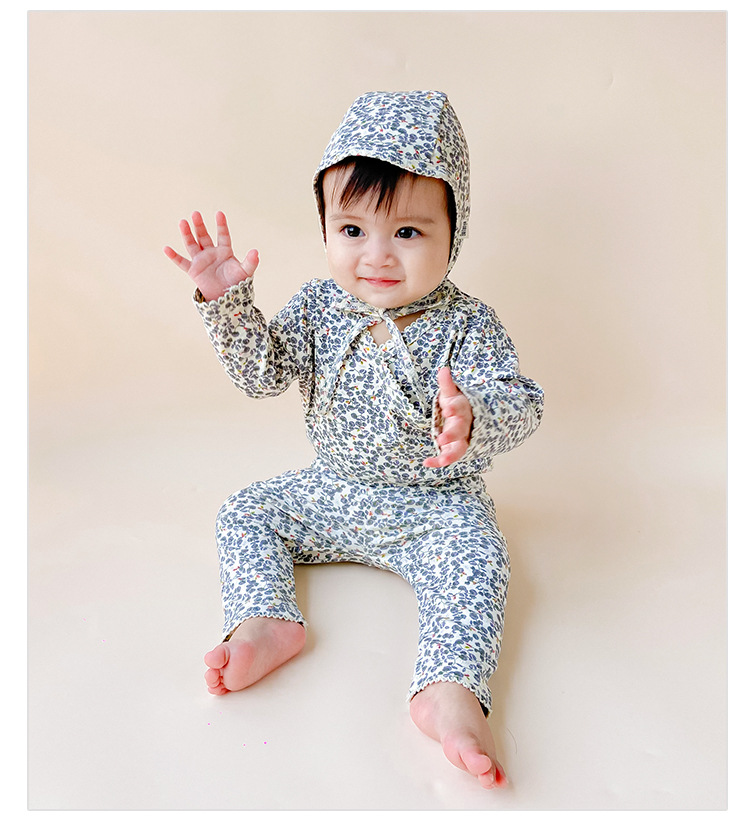 Casual Classic Style Color Block Cotton Baby Rompers display picture 3