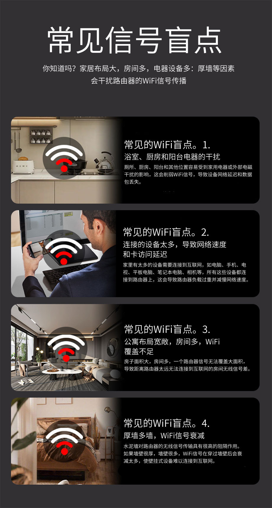 1200Mbps WiFi Signal Extender Six Antennas Home Network Booster Super Strong Wall Penetration Whole House Coverage In Stock