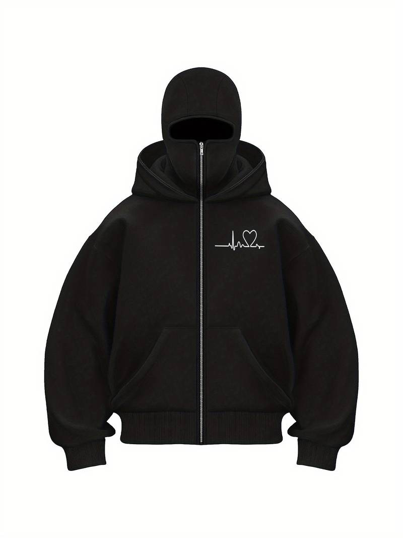 Women's Clothing Retro Loose Fitting Hooded Sweatshirt Women's Streetwear Brand Autumn Winter New Arrivals Heart Pounding Print_ecoleips.com