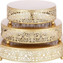 铁艺欧式金色高脚蛋糕架生日派对布置甜点架金属制品