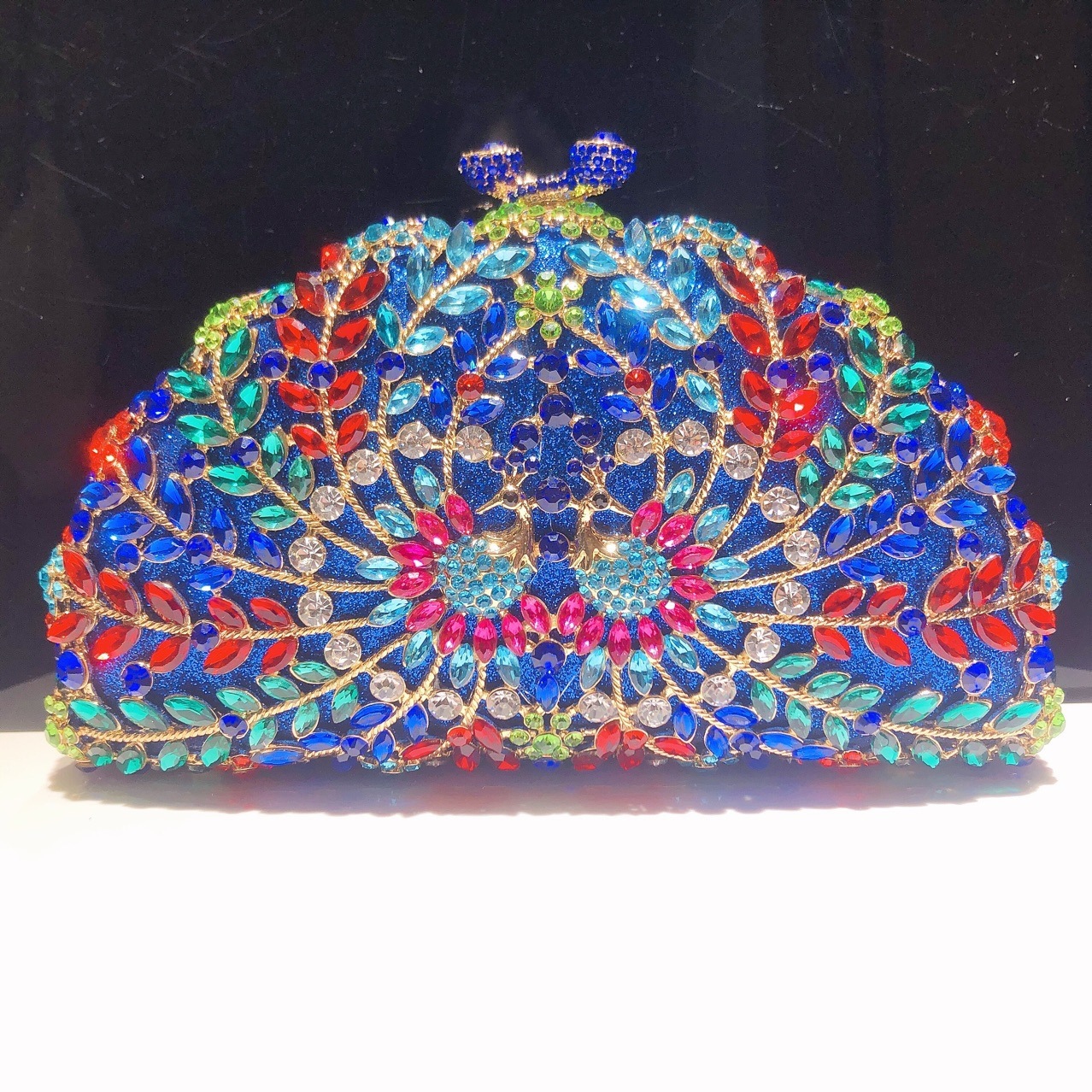 Peacock Open-Screen Diamond Banquet Bags Cross-Border Diamond Handbags Bags para mujeres Peacock Clutch Bags