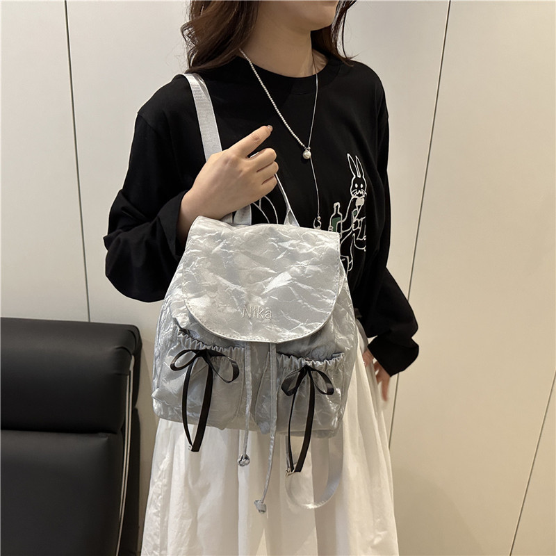 ファッションリボンバックパック大学生クラスバッグ女性 2025 夏の新大容量バックパック卸売|undefined