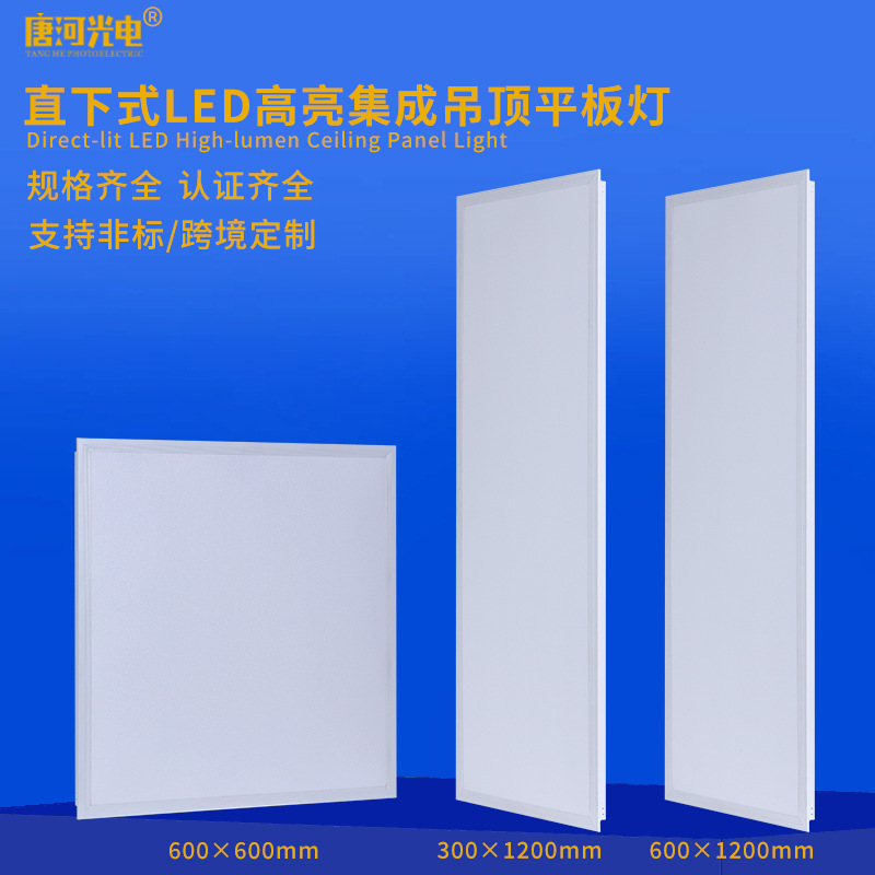 600*600集成吊顶面板灯300600厨房卫生间铝扣板灯办公室led平板灯