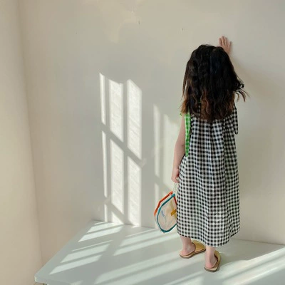 Детское летнее платье, длинная юбка, для 3–8 лет