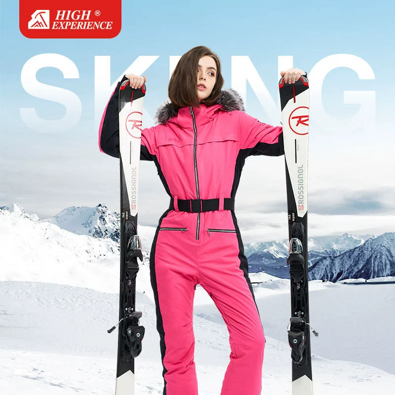 Лыжный костюм Женский профессиональный лыжный теплый водонепроницаемый куртка свитер