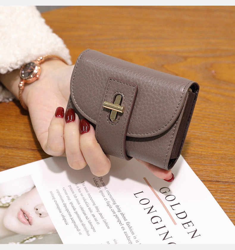 Genuine Leather Wallet For Women Compact Multi-functional Purse_voghion.com
