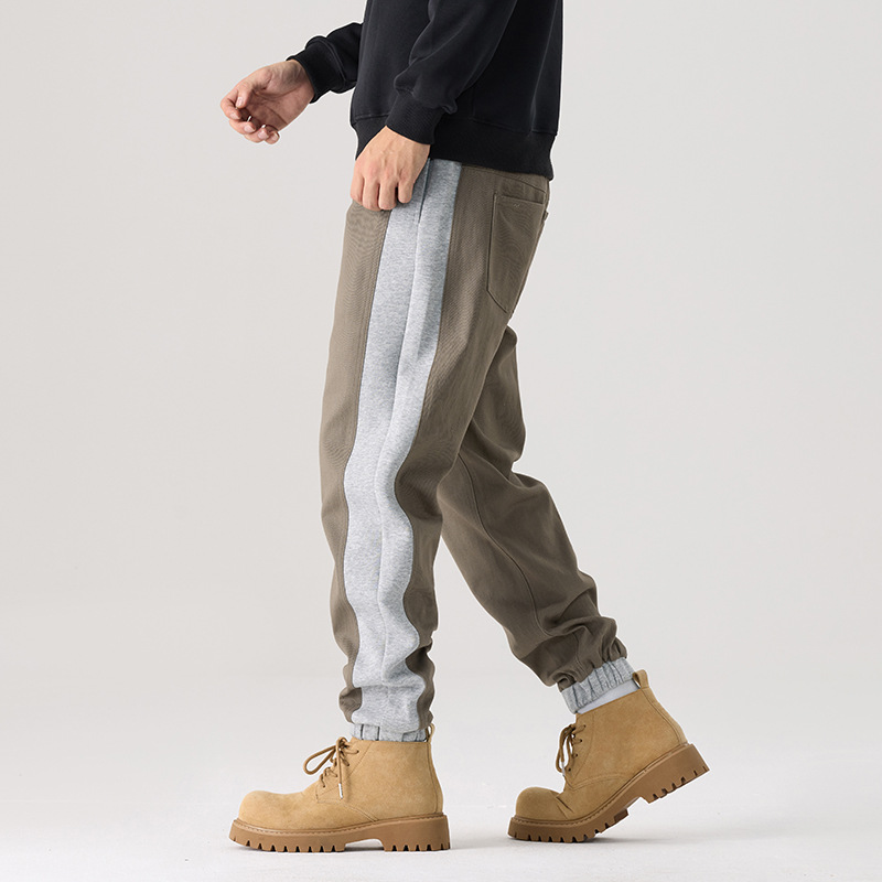 Mick Jones otoño 2025 nuevo pantalones de caza para hombres sueltos pantalones casuales rectos para hombres cigarrillos gris