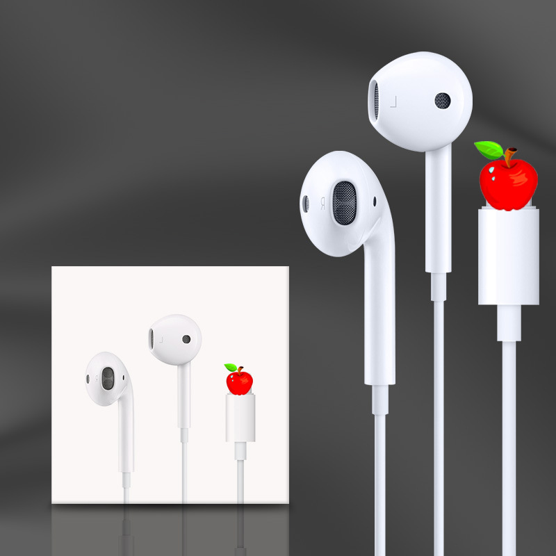 Aplicable a Apple original auricular rayo original chip de control de alambre con micrófono bajo estrés en la oreja auriculares con cable