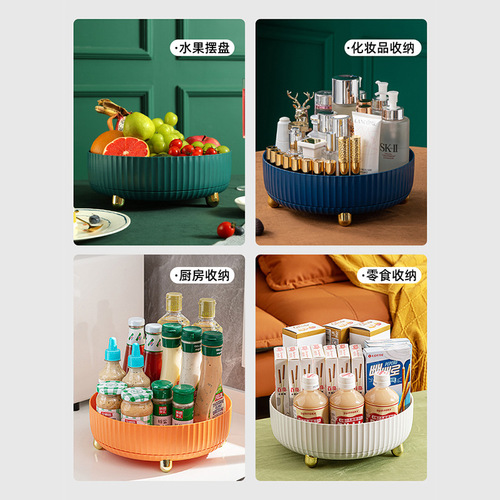 Kitchen storage multi-functional rotating rack seasoning seasoning rack seasoning box supplies household artifact turntable