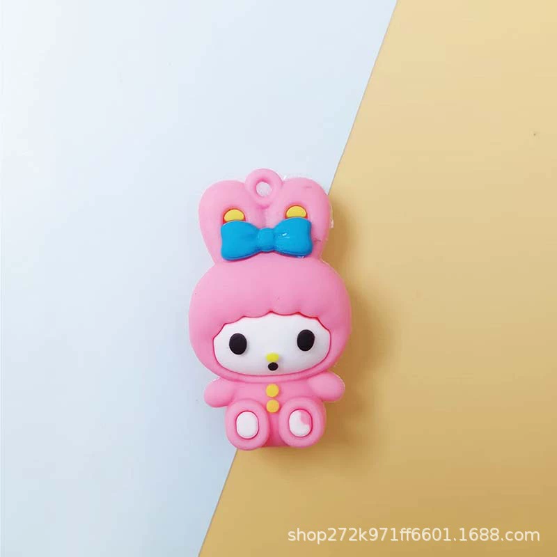 Ключница (Sanrio) кулон из силикона Kuromi, милый рождественский талисман, 3 × 1 × 4 см, assorted