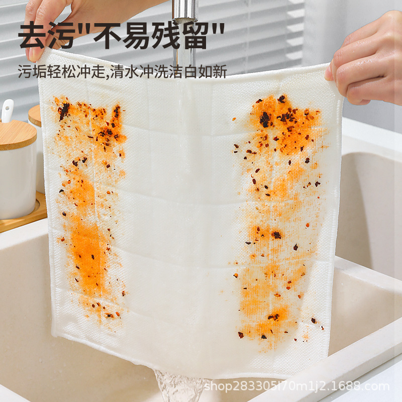 Trapos de cocina, toallitas, suministros de cocina absorbentes, engrosamiento especial para el hogar, sin pérdida de cabello, no fácil de manchar, toallitas de estropajo, artefactos
