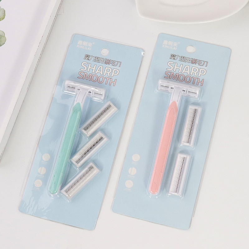 Simple fashion female razor leg hair armpit hair manual shaving knife T-shaped stainless steel armpit hair knife wholesale