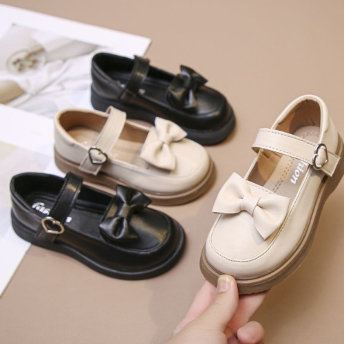 Baby Girl Genuine Leather Soft Sole Trendy Princess Shoes 2025 Spring and Autumn Children's Single Leather Shoes for Girls and Middle Children Performance