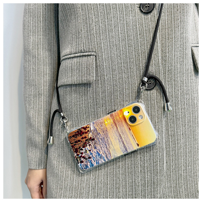New iPhone 17 Crossbody Four-Hole Phone Case Apple 15 Pro Shockproof 14 Shoulder Strap Lanyard Adjustable X Shockproof New iPhone 17 Crossbody Four-Hole Phone Case Apple 15 Pro Shockproof 14 Shoulder Strap Lanyard Adjustable X Shockproof