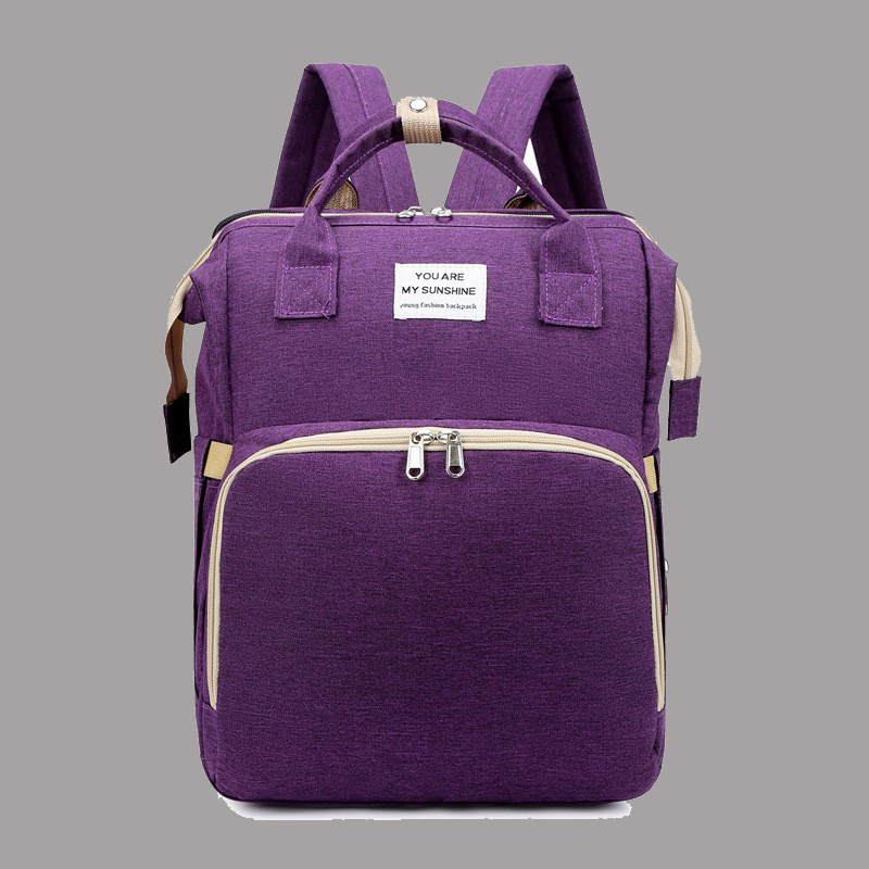 Transfronterizos nueva moda mamá bolsa cuna bolsa multifuncional para madres y bebés para salir bolsas de hombro personalizadas de gran capacidad ligeras