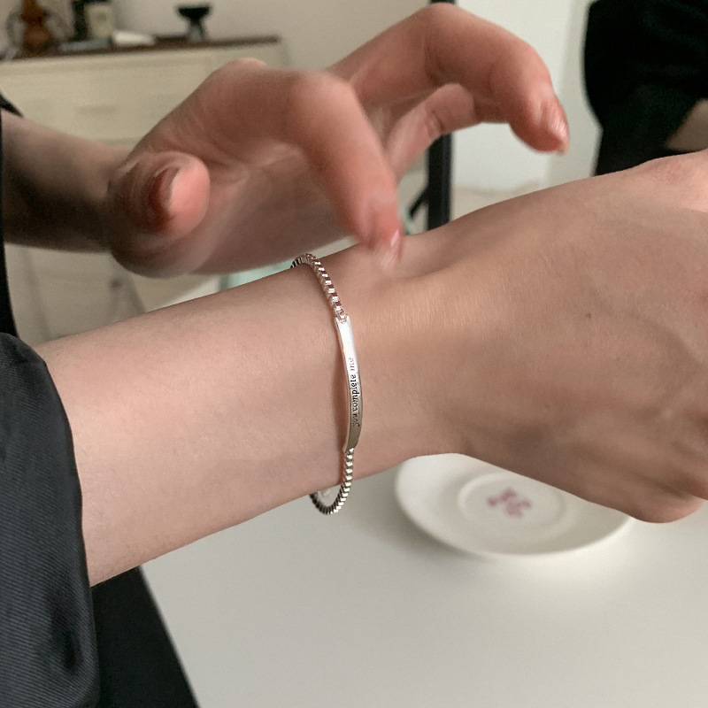 Korean Style Distinctive Heavy Industry Long Brand Box Chain Bracelet Women's Cold Style Fashionable Simple Neutral High-end All-match Bracelet