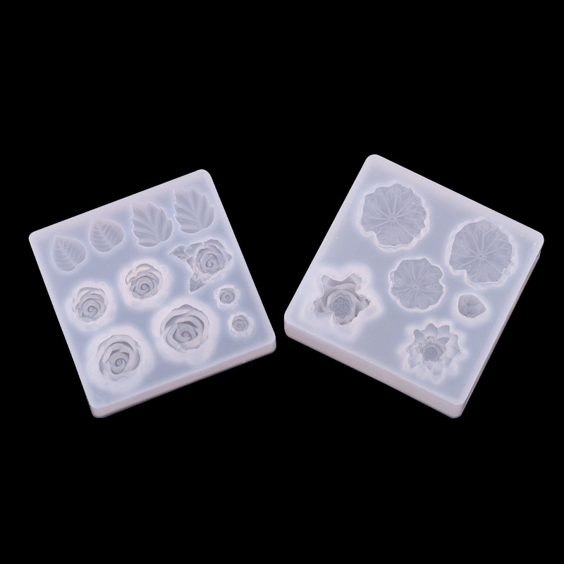 Lotus hoja de loto Rosa planta hoja flor silicona molde creativo hecho a mano epoxi joyería que hace la herramienta