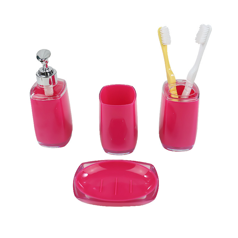 Cuadrado redondo cuarto de baño de cuatro piezas de lavado Kit de moda simple kit de exportación de Europa y América al por mayor