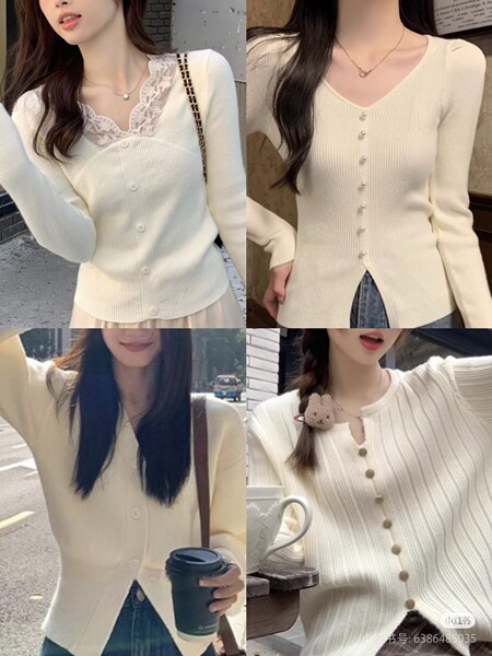 demi-season fresh cute cashmere cardigan