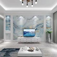 五宫格电视沙发背景墙布壁纸壁画大理石纹客厅现代简约8D墙纸