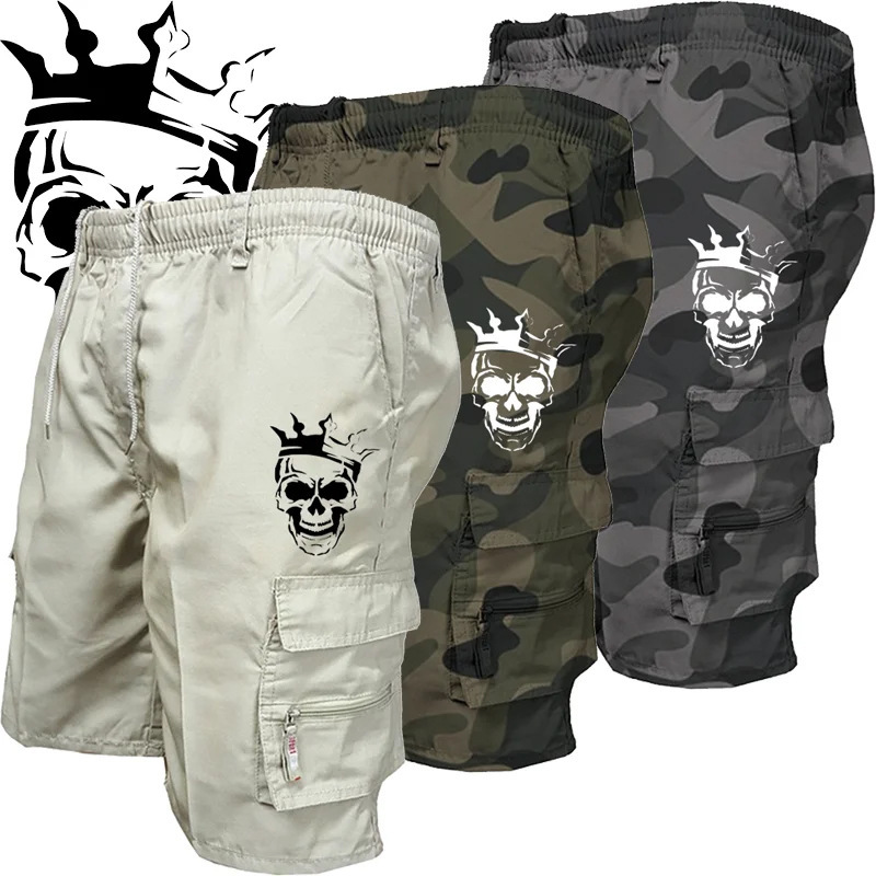 Amazon Foreign Trade Summer New Men's Tooling Shorts Europe and America Loose Cross-border Multi-pocket Casual Sports Shorts