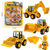 Free shipping hanging board installation engineering excavator building set combination model model business super cultural shop toys hybrid wholesale