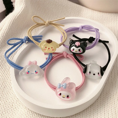 Transparent cartoon high elasticity hair tie Pacha dog Instagram girl mood partner cute headband hair clip small elastic band