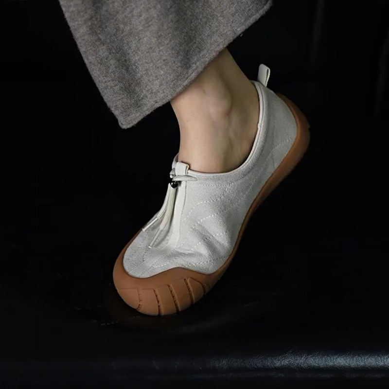 Sheepskin Version~Comfortable Soft-Soled Casual Lace-Up White Shoes for Women, Stylish Slip-On Outdoor Sports Casual Shoes