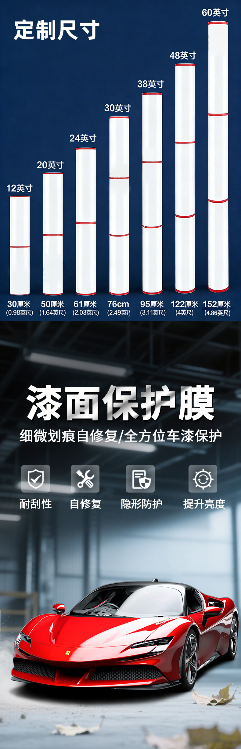 Factory Wholesale Tpu Invisible Car Wrap Self-Healing Anti-Scratch Car Paint Protection Film Transparent Soft Film Ppf
