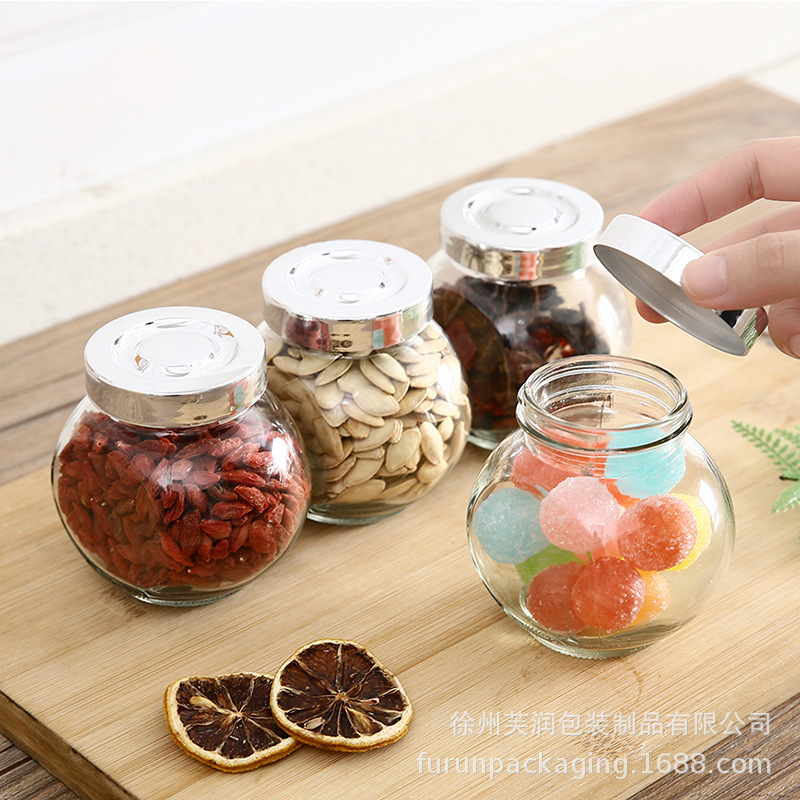 密封玻璃食物储藏罐储物罐 花茶茶叶罐 枸杞蜂蜜糖果包装罐空罐子