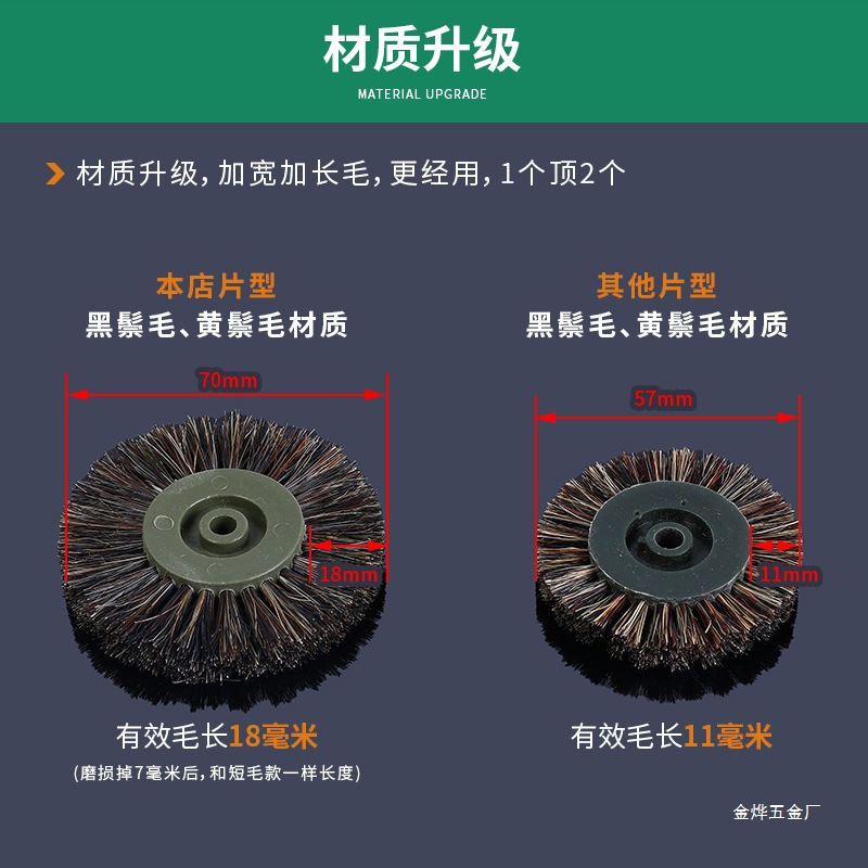 Cepillo eléctrico Wenwan Cepillo Herramienta de pulido y pulido de nueces Cepillo de cadena artefacto Nano DuPont Cepillo de seda Mano Jin Ye