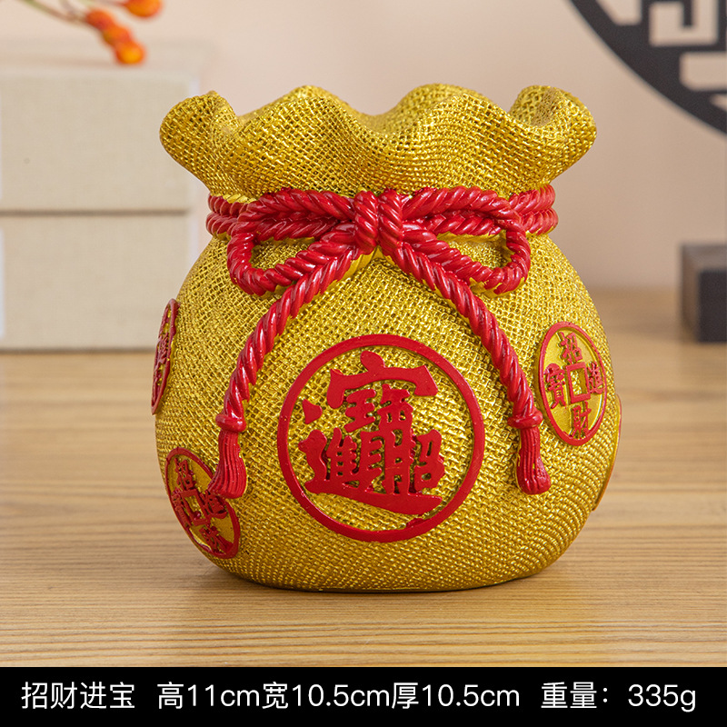 福袋の置物は開業して商売が繁盛しています。