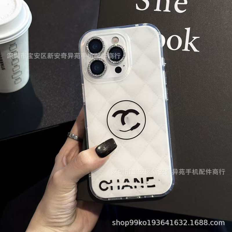 小香风菱格欧美外贸专供适用iPhone16Promax轻奢潮牌苹果16手机壳|undefined