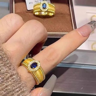 钻石镶嵌拉丝戒指_1688父亲节端午节送礼优选