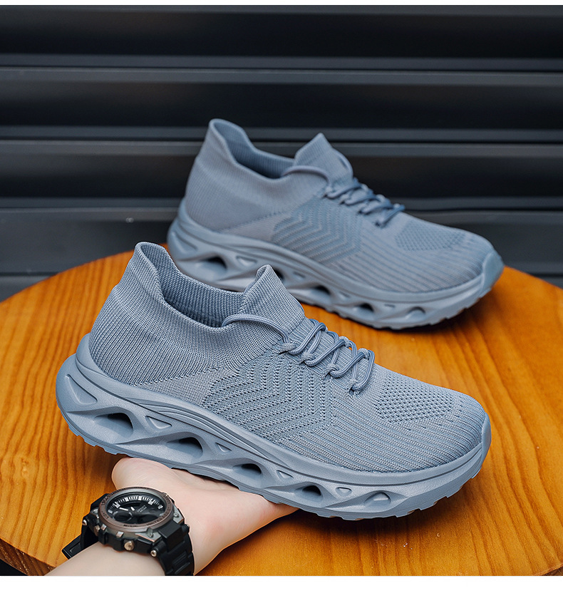 Popular Cross-border Plus-size Men's New Mesh Breathable Walking Shoes, Lightweight Height-increasing Thick-soled_vogvips.com
