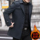 Men's Business Jacket 2021 Spring and Autumn Middle-aged Men's Trench Coat Long and Short Collar Coat Casual Flip Dad Clothes