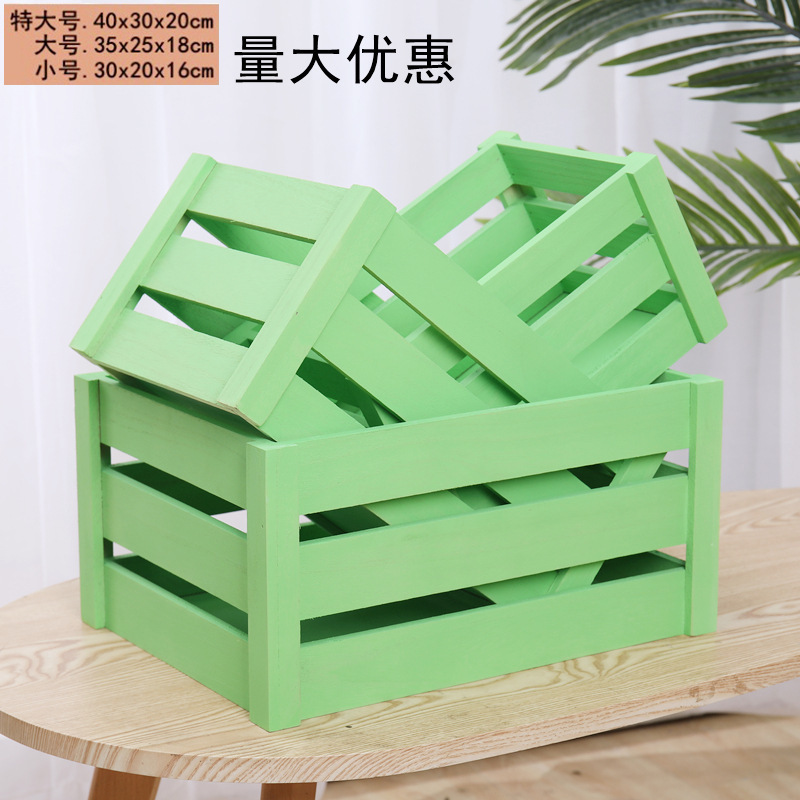 实木收纳木条箱复古装饰木箱木框箱超市陈列木箱子长方形木安金协|undefined