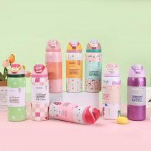 跨境owala同款水果杯304不锈钢手提弹跳吸管杯户外便携运动水杯