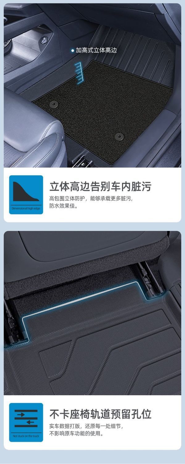 Suitable for Chery Ruihu 7 Foot Pad Surrounding TPE Car Foot Pad Main Driver 18 19 Ruihu 7 Wear-resistant Foot Pad