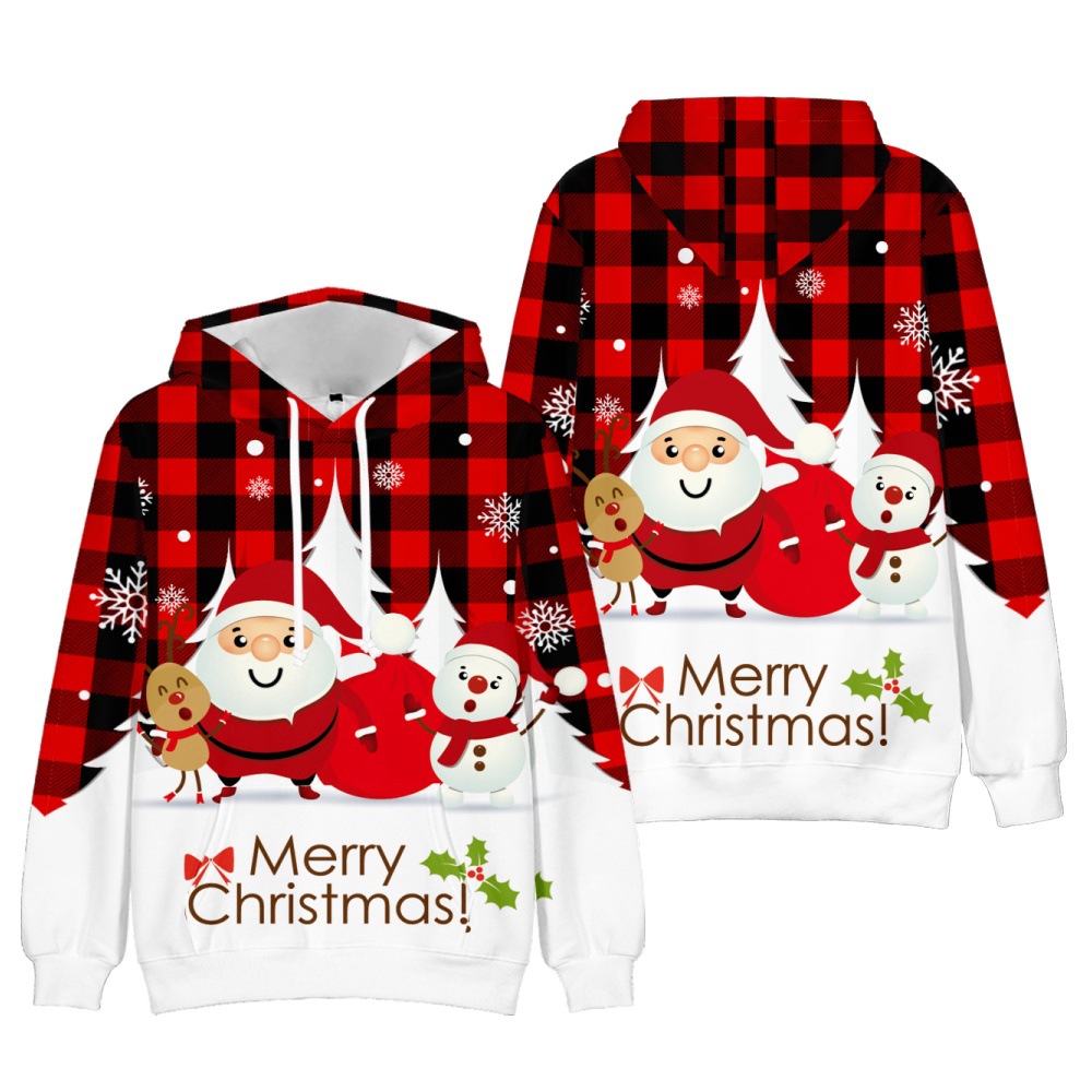 Men's Clothing Autumn and Winter Christmas Hoodies Christmas Tree Men's and Women's Pullover Clothes Wholesale_voghion.com
