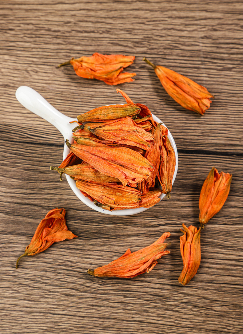 Dried Lily Flower Bai He Hua Herbal Tea 500g Sun-Dried Loose Blossoms for Infusions and Wellness Blends quality and texture